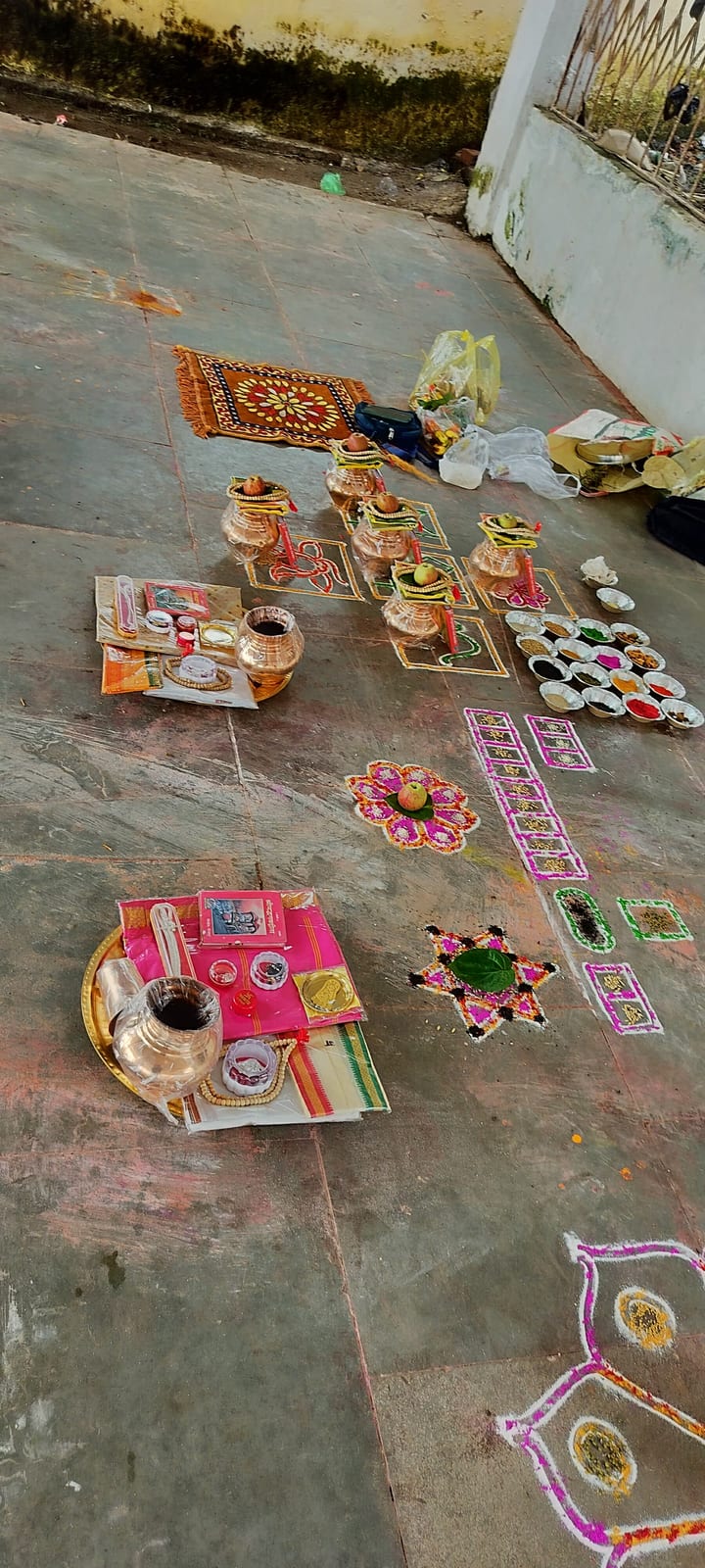 The mandala prepared at the ghat